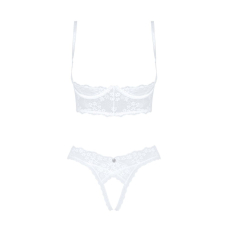 Еротичний комплект Obsessive Heavenlly 2–pcs cupless set XL/2XL, відкриті груди, з доступом