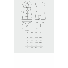Эротический костюм стюардессы Obsessive Stewardess 3 pcs costume grey L/XL, серый, платье, стринги, пилот