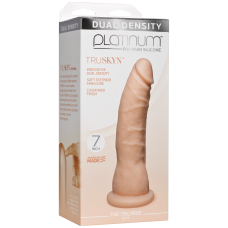 Фалоімітатор Doc Johnson Platinum TRUSKYN The Tru Ride Slim, двошаровий, довжина 19.5 см, діам. 4.6 см