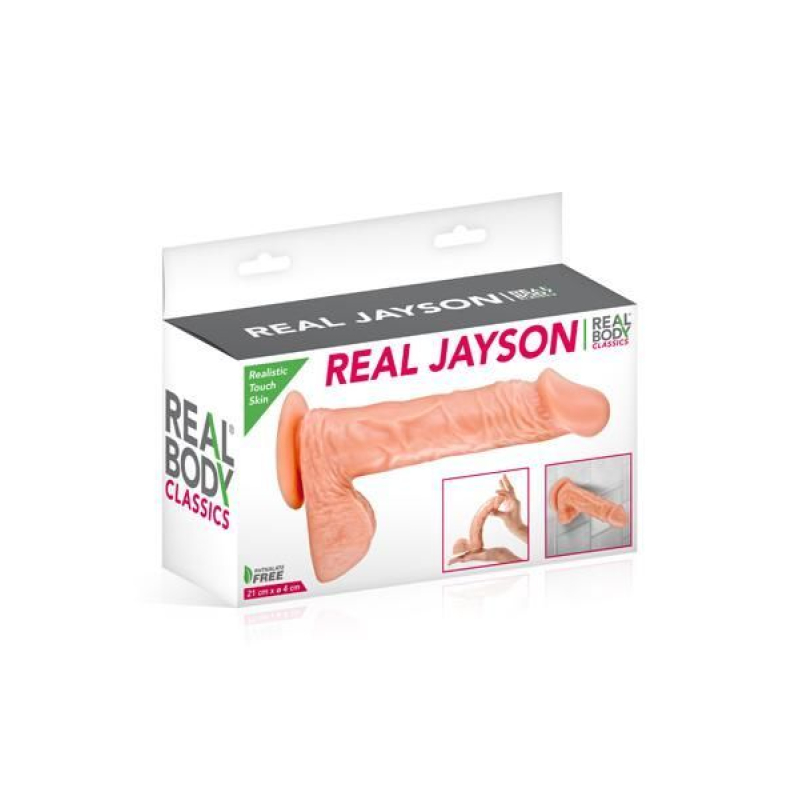 Фаллоимитатор Real Body – Real Jayson Flesh, TPE, длина 21 см, диам. 4 см
