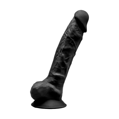 Реалистичный дилдо SILEXD Tomas Black 19 см двойной плотности на присоске