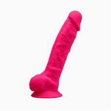 Великий фалоімітатор SilexD Vetus Pink (MODEL 1), двошаровий, силікон + Silexpan, довжина 21.5 см, діам. 4.2 см