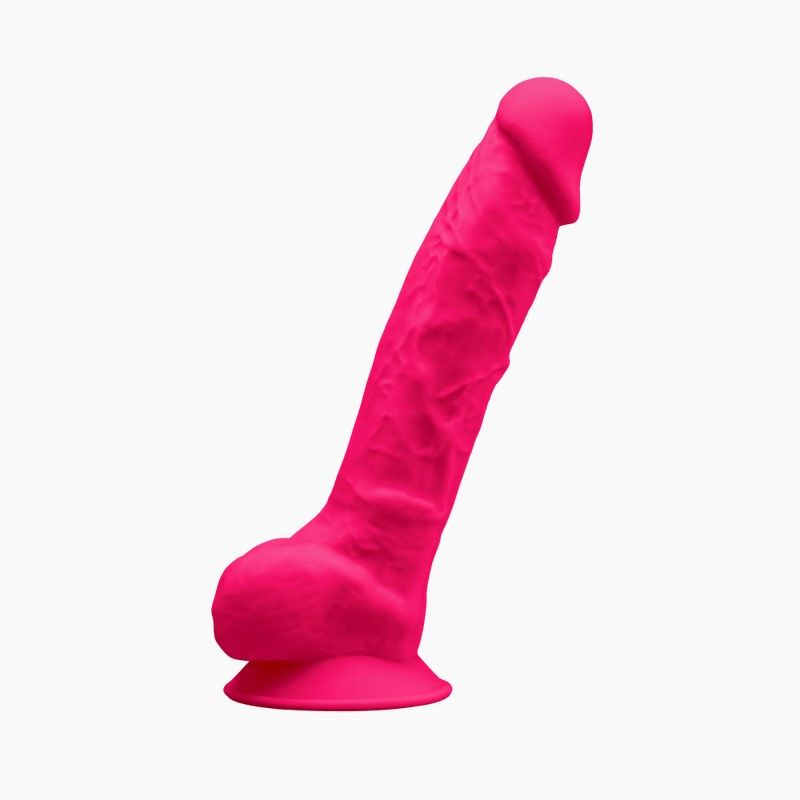 Великий фалоімітатор SilexD Vetus Pink (MODEL 1), двошаровий, силікон + Silexpan, довжина 21.5 см, діам. 4.2 см