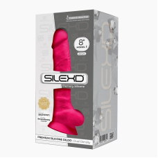 Великий фалоімітатор SilexD Vetus Pink (MODEL 1), двошаровий, силікон + Silexpan, довжина 21.5 см, діам. 4.2 см