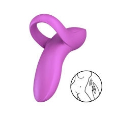 Гнучкий пальчиковий вібратор – Satisfyer Bold Lover Dark Pink – 12 різноманітних режимів вібрації