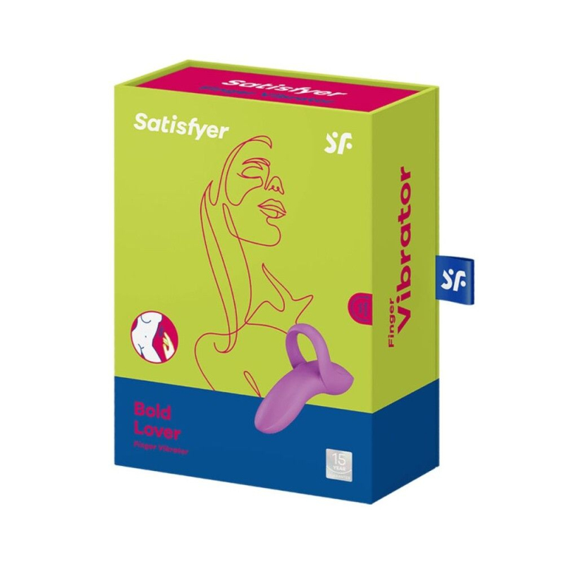 Гнучкий пальчиковий вібратор – Satisfyer Bold Lover Dark Pink – 12 різноманітних режимів вібрації