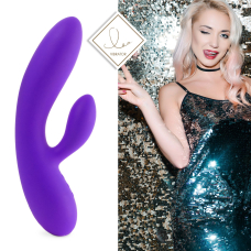 Гнучкий вібратор-кролик FeelzToys Lea Rabbit Medium Purple – подвійний мотор, 48 комбінацій вібрацій