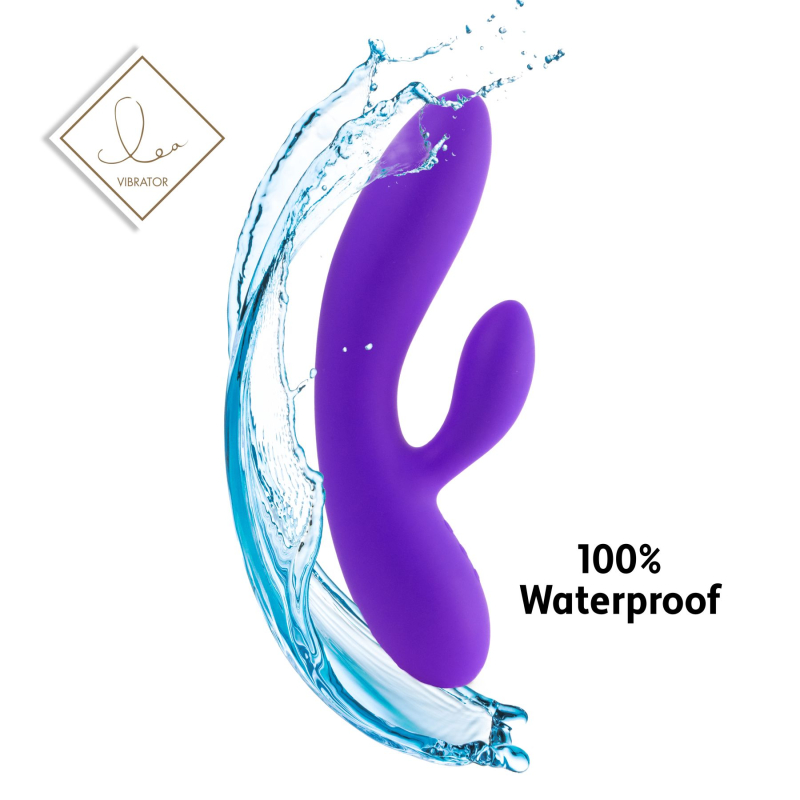 Гнучкий вібратор-кролик FeelzToys Lea Rabbit Medium Purple – подвійний мотор, 48 комбінацій вібрацій