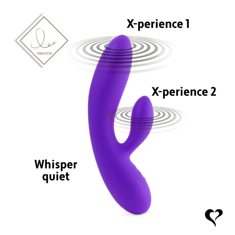 Гнучкий вібратор-кролик FeelzToys Lea Rabbit Medium Purple – подвійний мотор, 48 комбінацій вібрацій