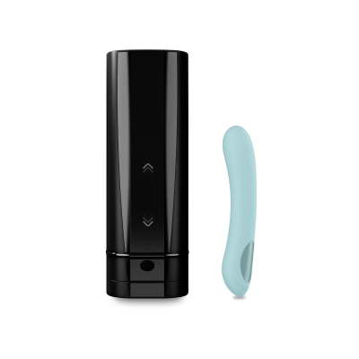 Інтерактивний Смарт набір мастурбатор + стимулятор точки G – Kiiroo Onyx+ and Pearl 2+ Couple Set Turquoise