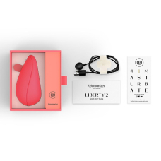 Кліторальний вакуумний стимулятор – Womanizer Liberty 2 Vibrant Rose – 8 режимів, магнітна кришечка, нова версія