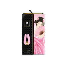 Кліторальний вібратор – Shunga Aiko Light Pink – 2 гнучкі текстуровані кінчики, 10 режимів, 2 мотори