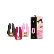 Кліторальний вібратор – Shunga Aiko Light Pink – 2 гнучкі текстуровані кінчики, 10 режимів, 2 мотори