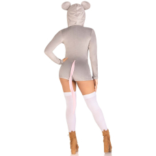 Комбінезон–костюм миші Leg Avenue Comfy Mouse M, з капюшоном – сірий/білий