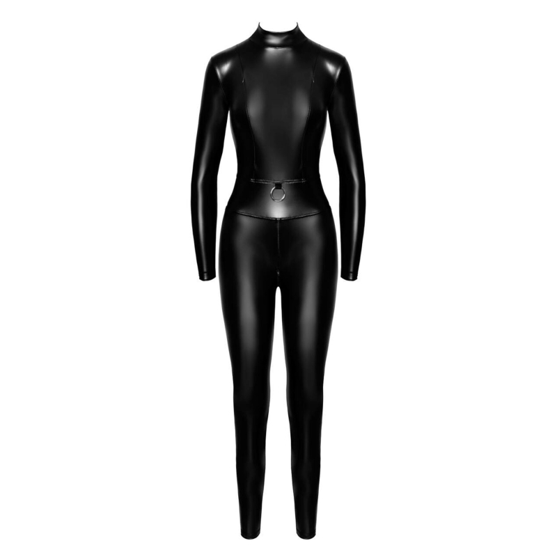 Комбінезон Noir Handmade F319 Caged wetlook catsuit with zippers and ring – 3XL