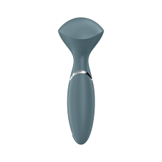 Компактний вібромасажер – Satisfyer Mini Wand-er Grey – 12 режимів роботи, подвійне використання