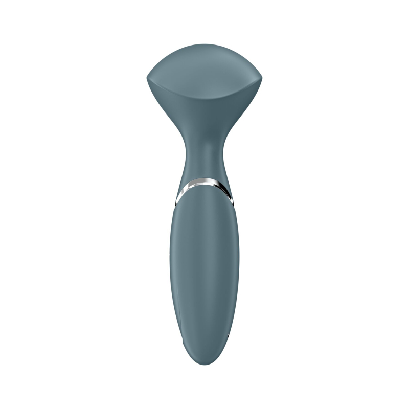 Компактный вибромассажер – Satisfyer Mini Wand-er Grey – 12 режимов работы, двойное использование