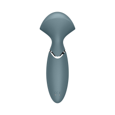 Компактний вібромасажер – Satisfyer Mini Wand-er Grey – 12 режимів роботи, подвійне використання