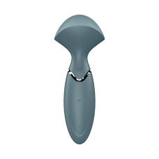 Компактный вибромассажер – Satisfyer Mini Wand-er Grey – 12 режимов работы, двойное использование