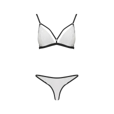 Комплект білизни Passion ORIHIME SET 2XL/3XL, Білий, стрепи, ліф і трусики