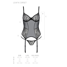 Корсет Passion LEAFA CORSET Чорний S/M – ECO Passion
