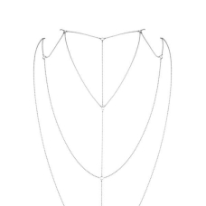 Цепочка для спины Bijoux Indiscrets Magnifique Back and Cleavage Chain – Серебристый, украшение для тела