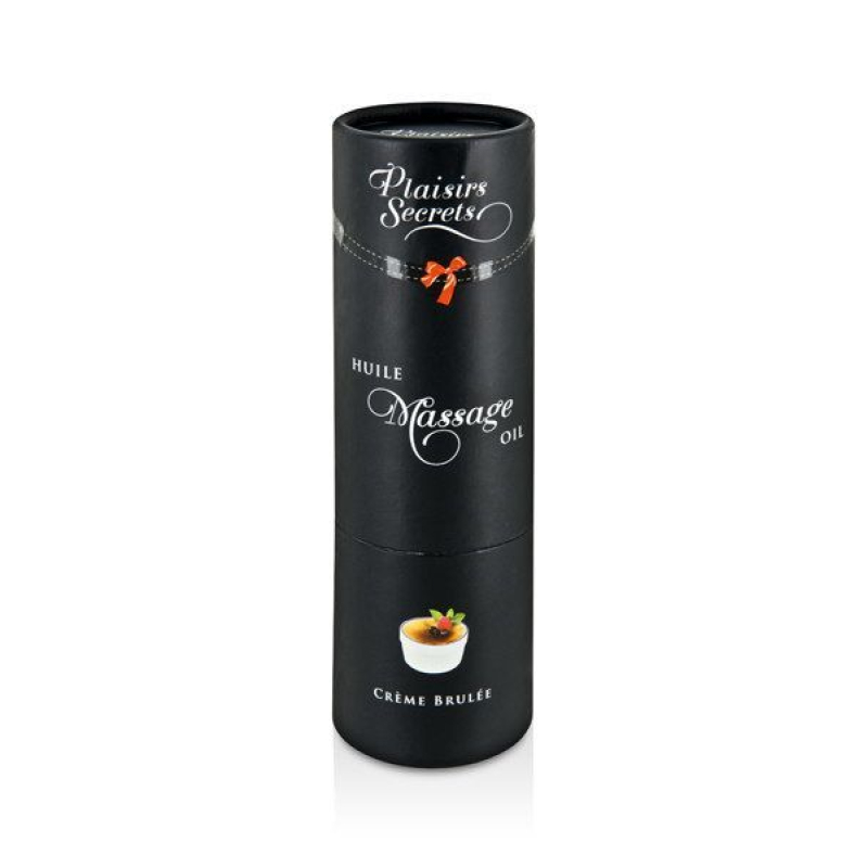 Массажное масло Plaisirs Secrets Creme Brulee (59 мл) с афродизиаками, съедобное, подарочная упаковка