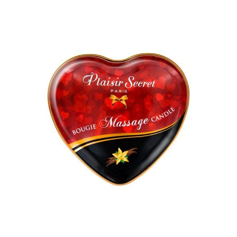 Массажная свеча-сердце Plaisirs Secrets Vanilla (35 мл)