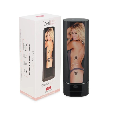 Автоматический мастурбатор члена Kiiroo Onyx + Jessica Drake 10 колец, которые сжимаются, не надо двигать, теледильдоника