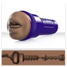 Мастурбатор ротик з плаваючими кільцями Turbo Tech – Fleshlight Boost Blow Medium Dark Flesh