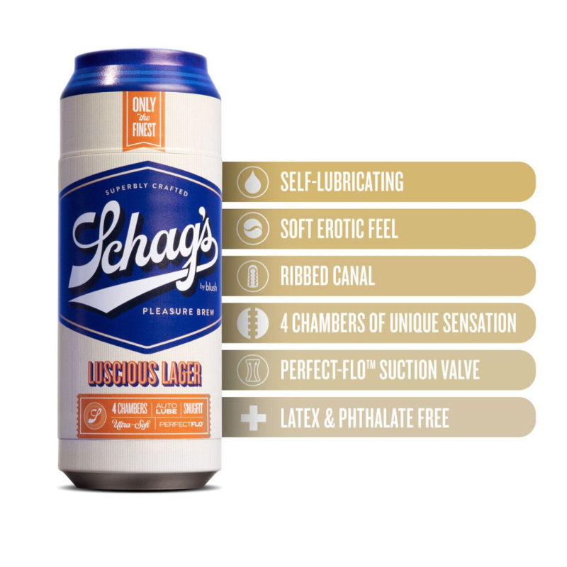 Самозмащувальний мастурбатор з єфектом вакууму – Blush Schag's Luscious Lager