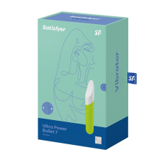 Міні вібратор з гнучким язичком – Satisfyer Ultra Power Bullet 7 Green – 5 режимів, 7 ритмів