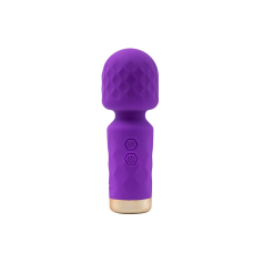 Мини вибромассажер-микрофон - M’Lady Mini Vibrating Wand, фиолетового цвета