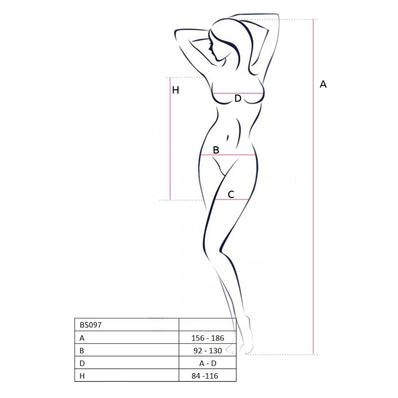 Мінісукня з вертикальним візерунком Passion BS097 One Size, Білий, плетіння з боків