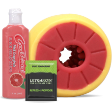 Мастурбатор набір для мінету Doc Johnson – GoodHead Grapefruit Blowjob Set Yellow
