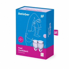 Набір менструальних чаш Satisfyer Feel Confident (lila), 15мл та 20мл