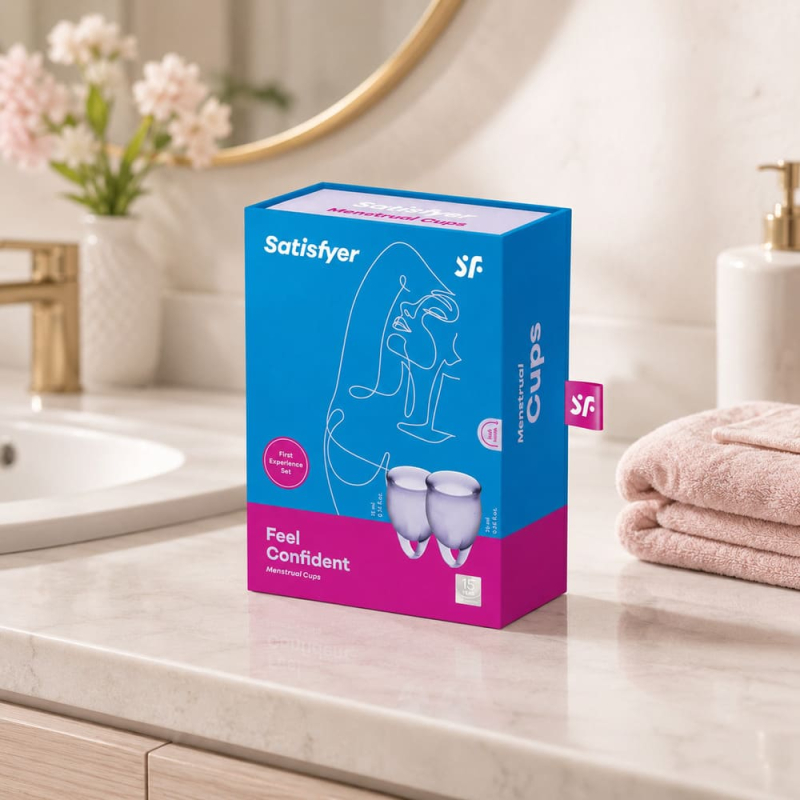 Набір менструальних чаш Satisfyer Feel Confident (lila), 15мл та 20мл