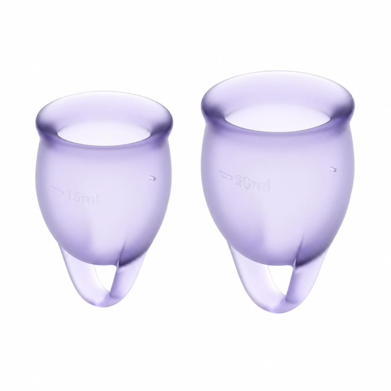 Набір менструальних чаш Satisfyer Feel Confident (lila), 15мл та 20мл