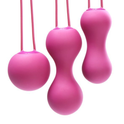 Набір кульок Кегеля Je Joue Ami Fuchsia для прогресивних тренувань, 3 вироби, 54–100 г