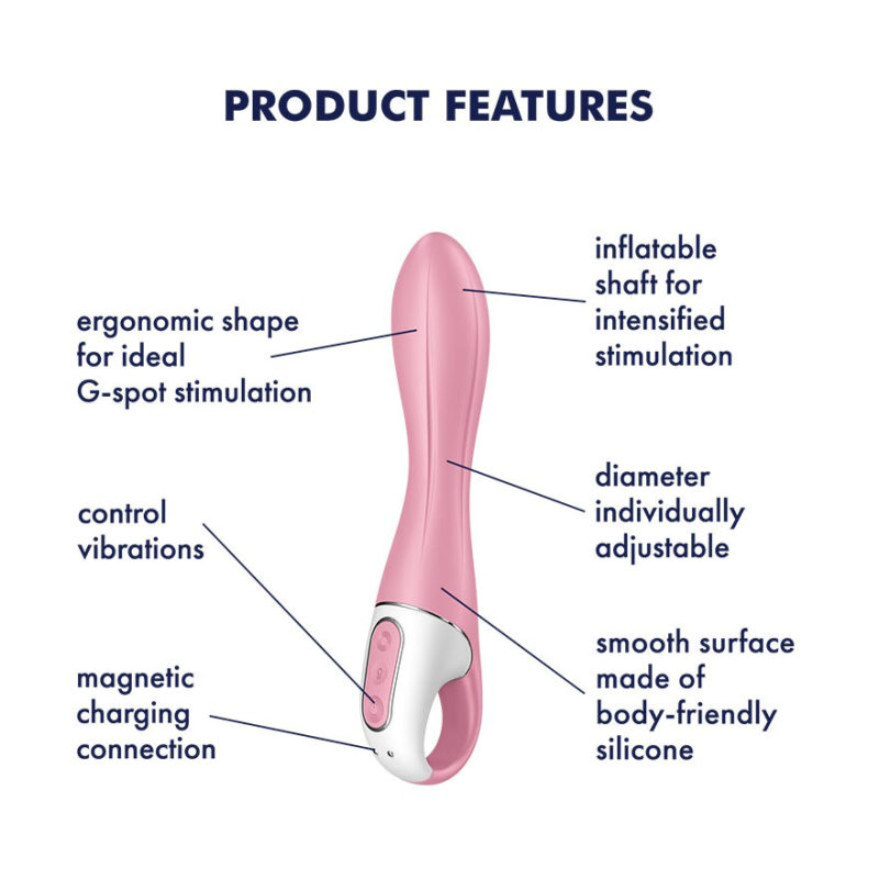 Надувний вібратор для точки G – Satisfyer Air Pump Vibrator 2 – 12 выбро-режимів