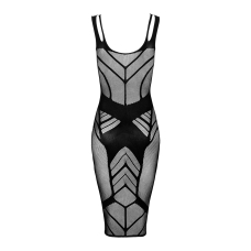 Полупрозрачное платье миди Obsessive D609 dress S/M/L, черный цвет