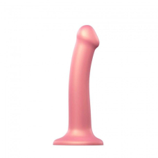 Насадка для страпона Strap-On-Me Mono Density Dildo Rose M, диам. 3.3 см, однослойный силикон, гибкий