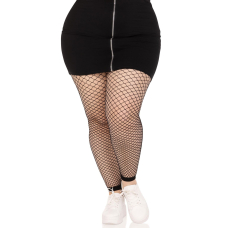 Панчохи Leg Avenue Industrial Net footless tights Чорний 1X/2X