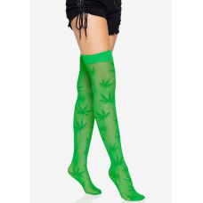 Панчохи з малюнком Leg Avenue 420 Net thigh highs зелений