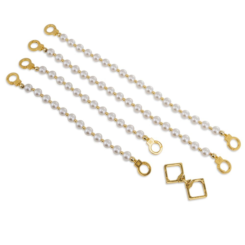 Жемчужные наручники и поножи LOCKINK Pearl Bondage & Restraint Set