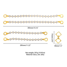 Жемчужные наручники и поножи LOCKINK Pearl Bondage & Restraint Set