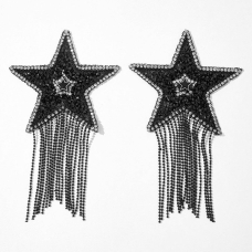 Пестис-звезды с бахромой JSY Nipple Sticker RT236112 Черный цвет, стикеры