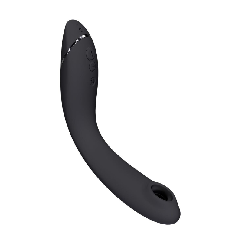 Подвійний вібратор (вакуумний стимулятор + вібратор) – Womanizer OG Dark Grey – 2в1