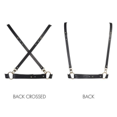 Портупея Bijoux Indiscrets MAZE – X Harness Чорний колір, екошкіра