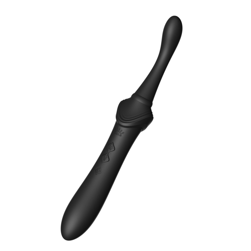 Премиальный вибратор – Zalo Bess 2 Obsidian Black – 4 сменные насадки, нагрев до 42°, технология DirectPower